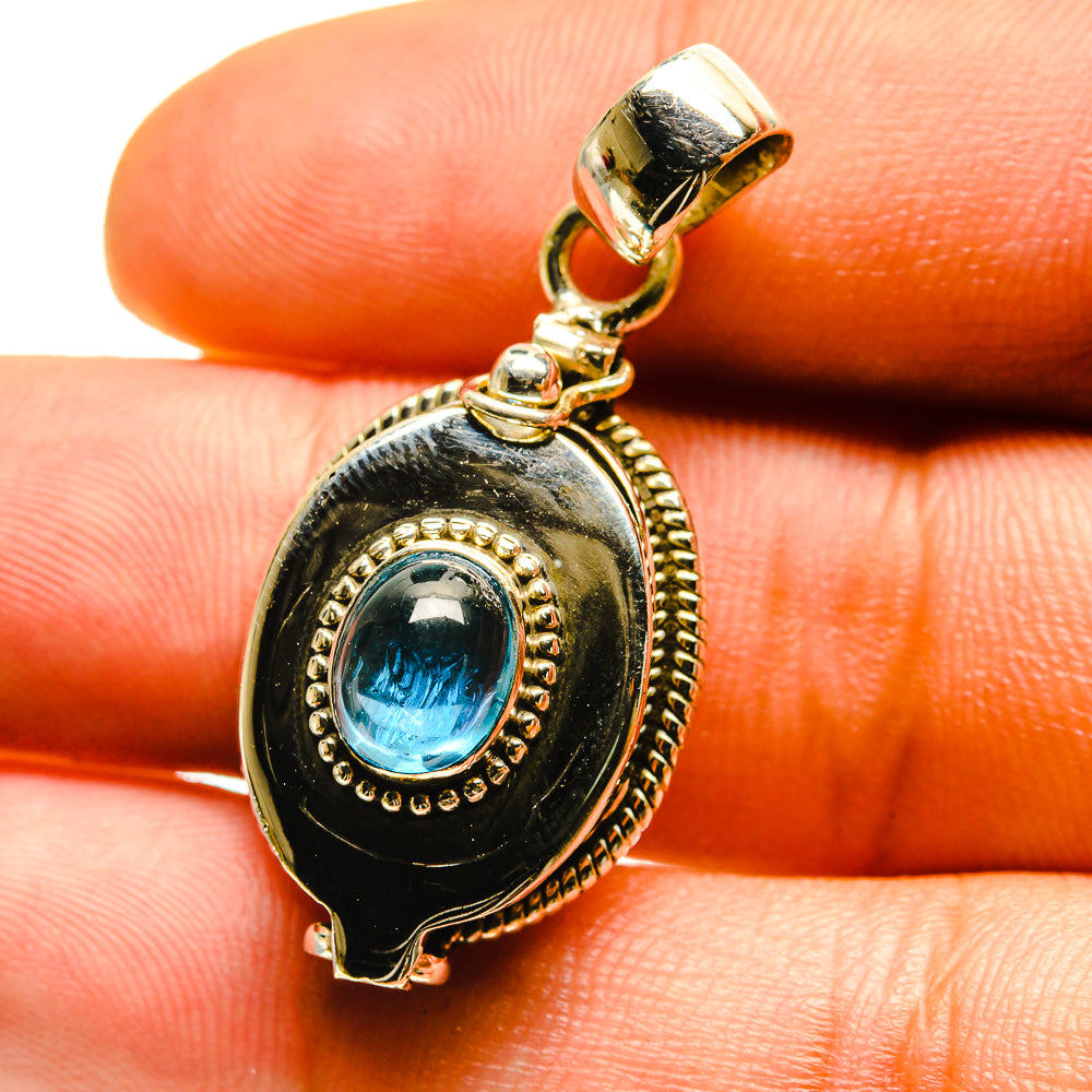 Blue Fluorite Pendants handcrafted by Anasilvercos - PD759538
