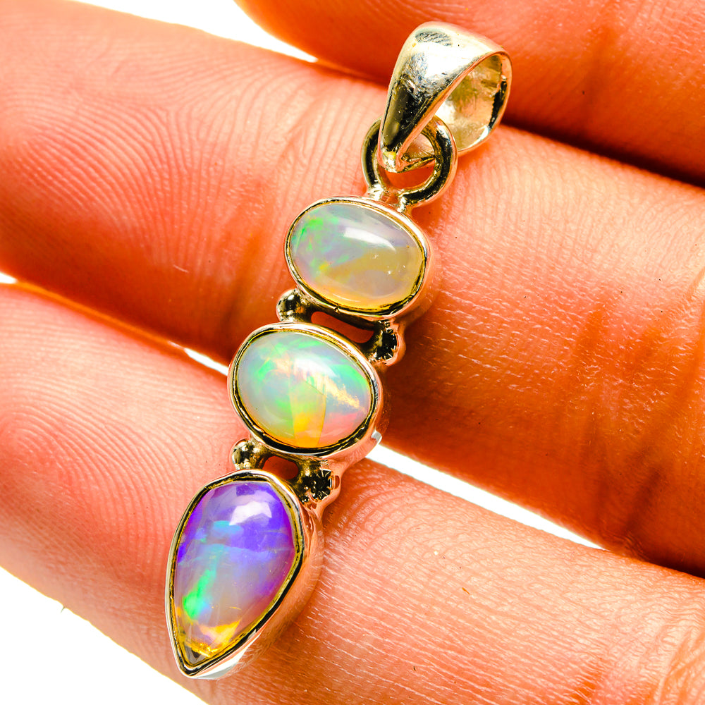 Ethiopian Opal Pendants handcrafted by Anasilvercos - PD759555