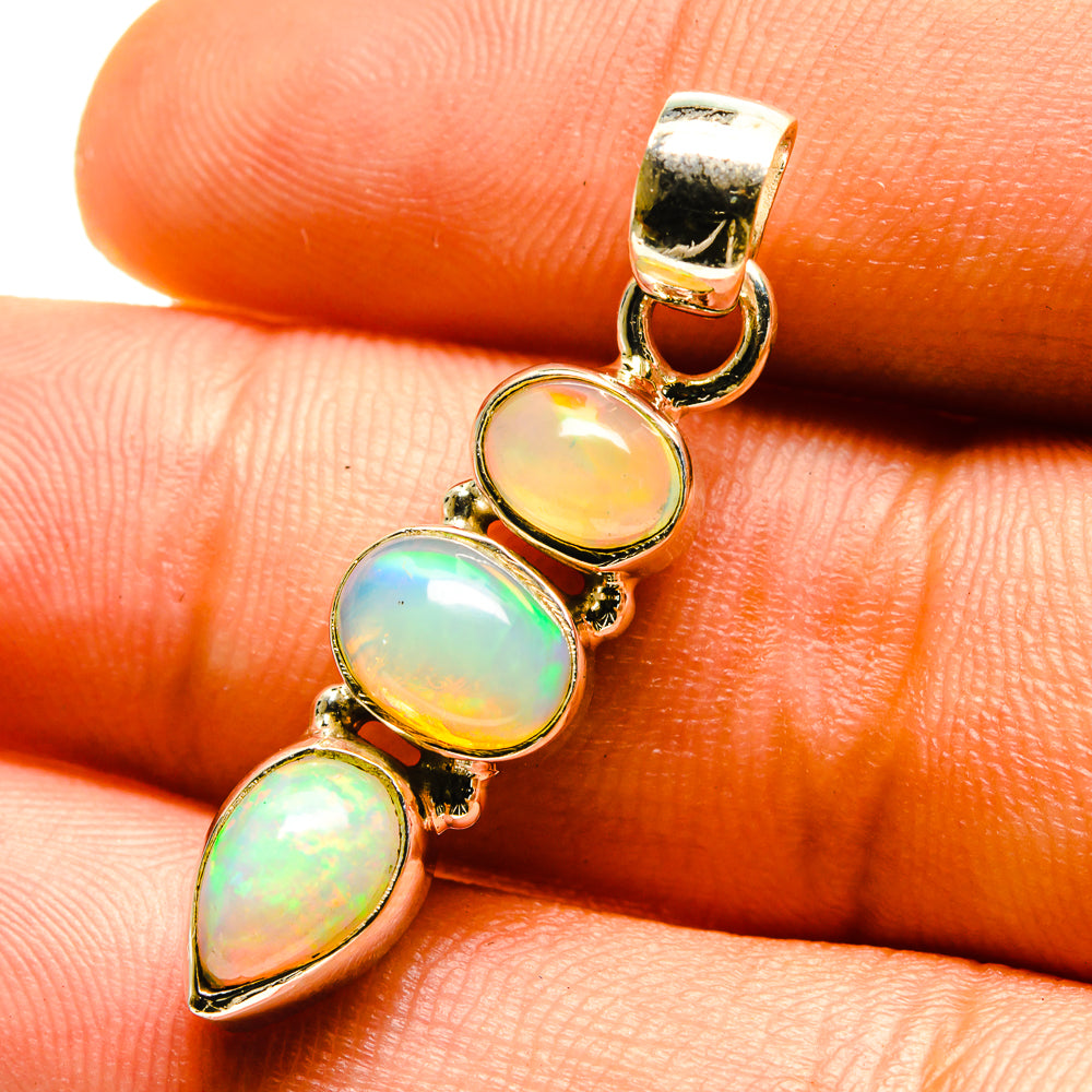 Ethiopian Opal Pendants handcrafted by Anasilvercos - PD759562