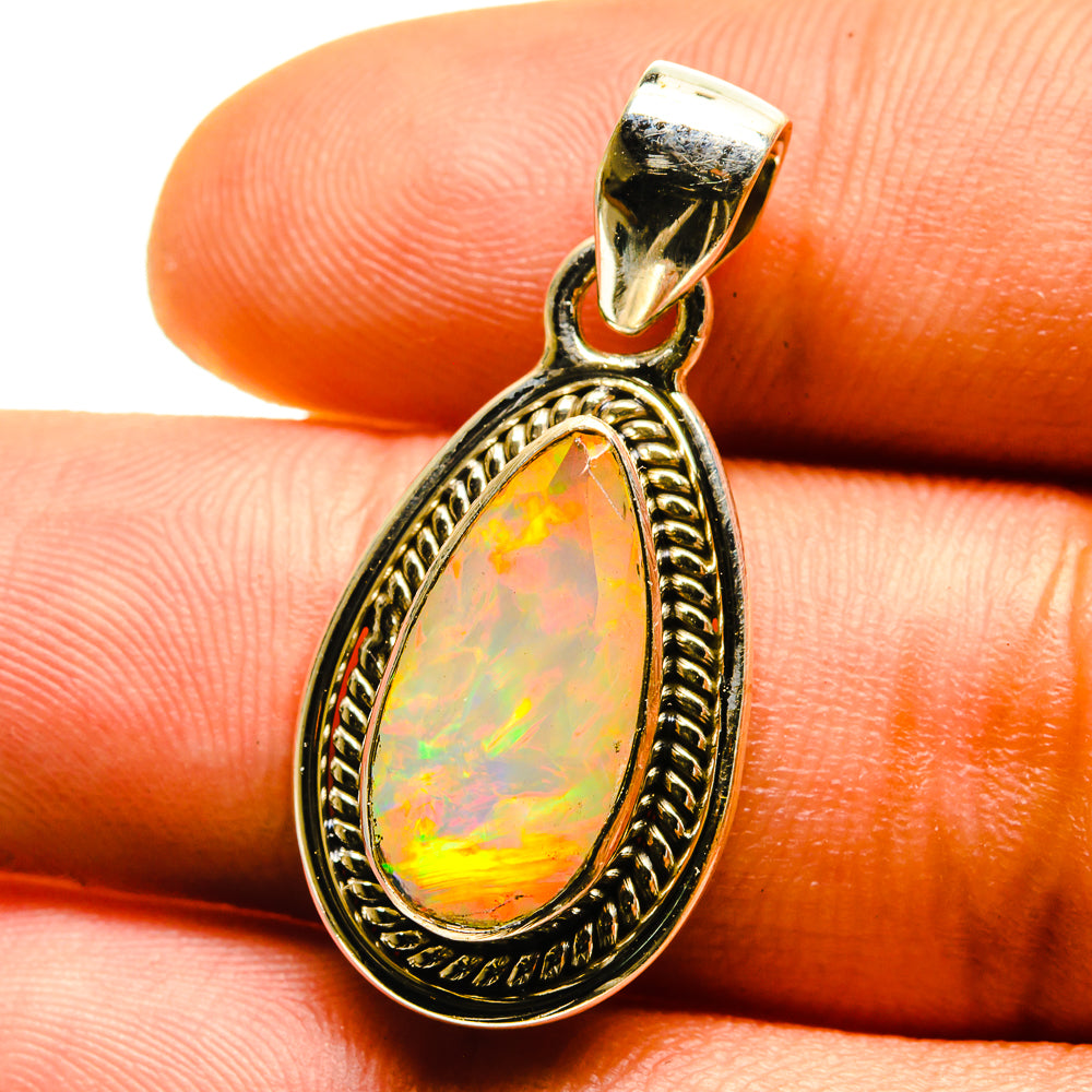 Ethiopian Opal Pendants handcrafted by Anasilvercos - PD759563
