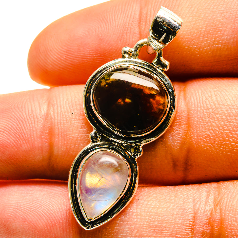 Mexican Fire Agate Pendants handcrafted by Anasilvercos - PD759566