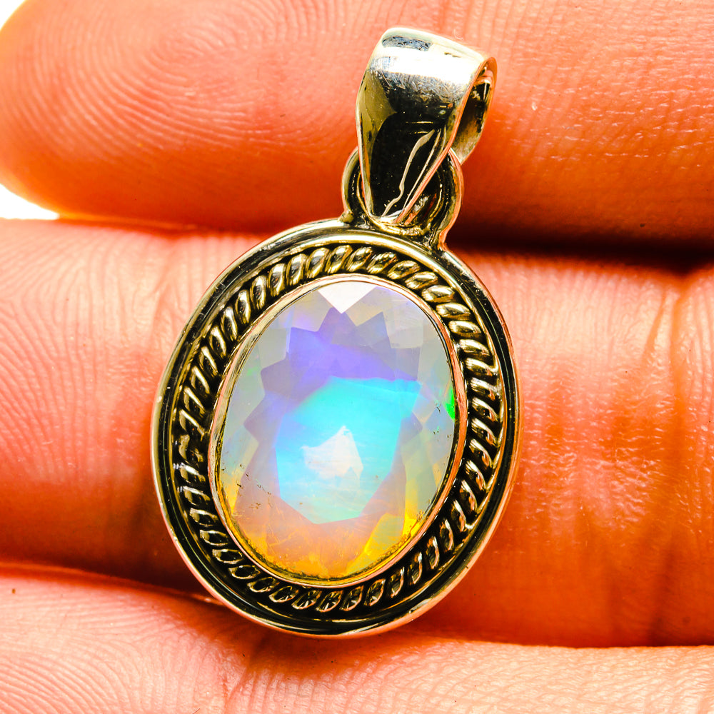 Ethiopian Opal Pendants handcrafted by Anasilvercos - PD759576