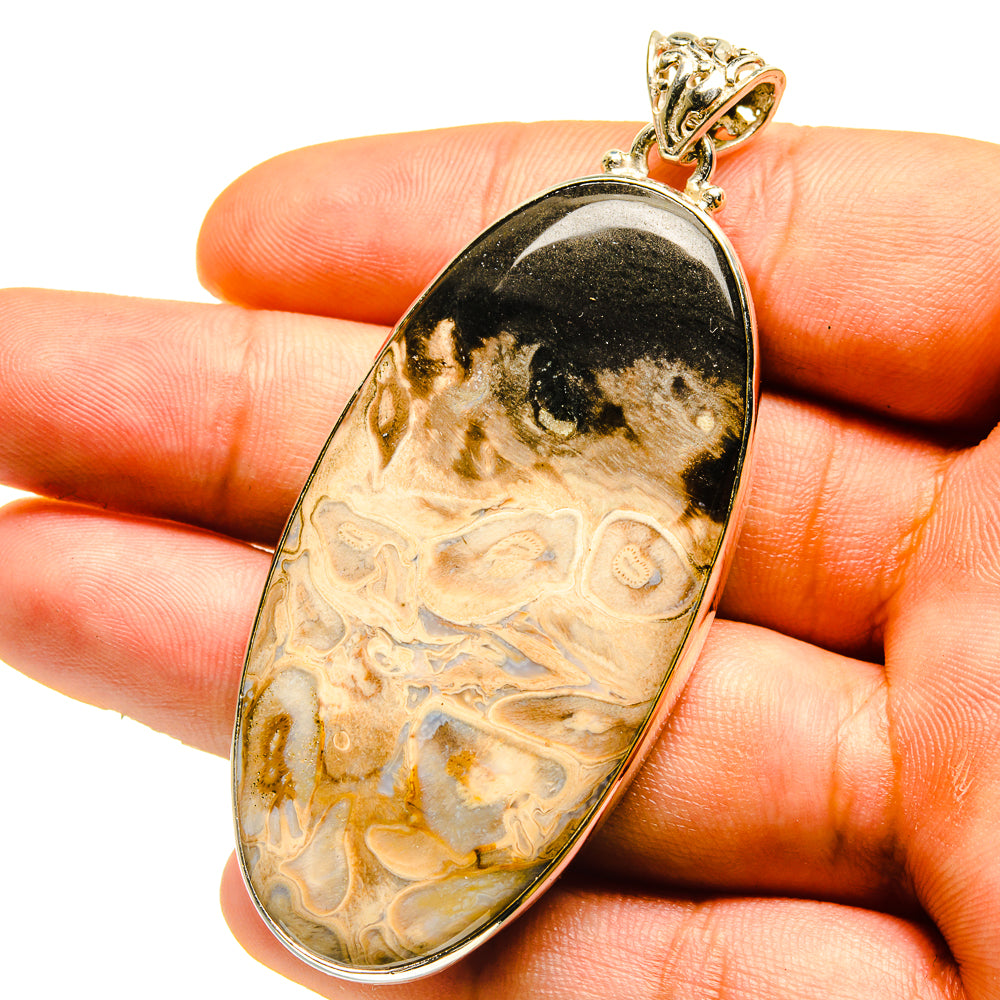Peanut Wood Jasper Pendants handcrafted by Anasilvercos - PD759581