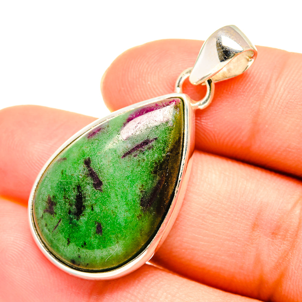 Ruby Zoisite Pendants handcrafted by Anasilvercos - PD7596