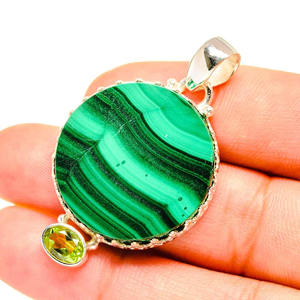 Malachite Pendants handcrafted by Anasilvercos - PD7597