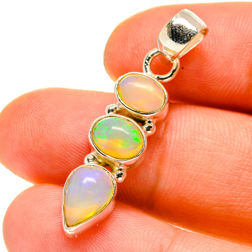 Ethiopian Opal Pendants handcrafted by Anasilvercos - PD759893