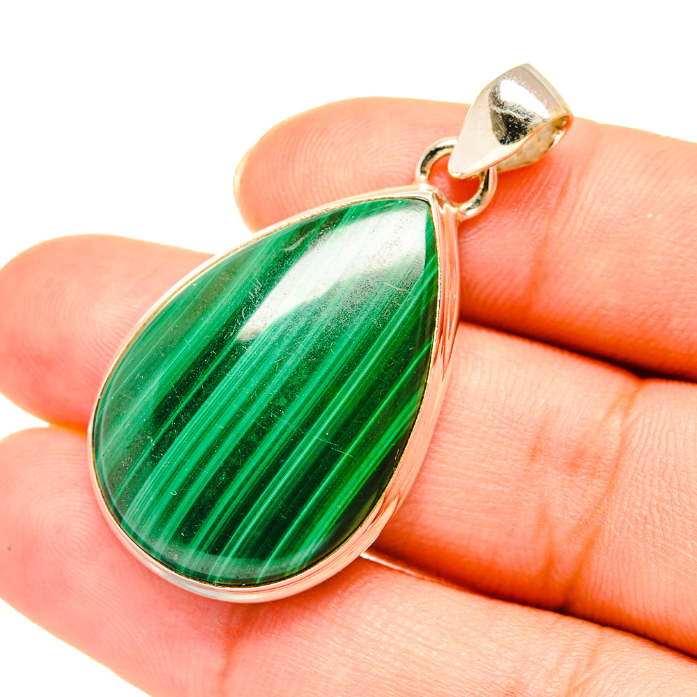 Malachite Pendants handcrafted by Anasilvercos - PD7599