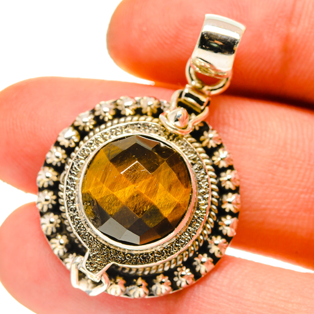 Tiger Eye Pendants handcrafted by Anasilvercos - PD759906