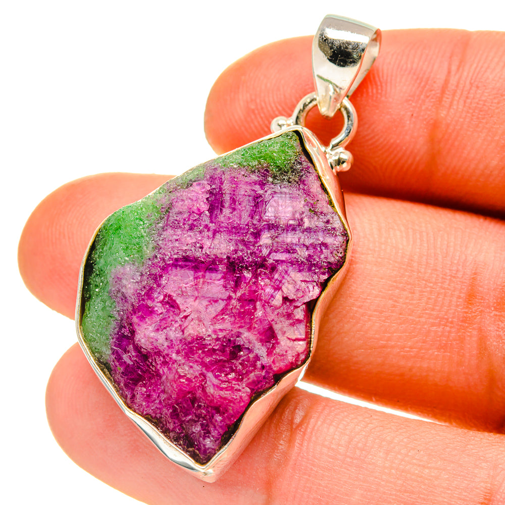 Ruby Zoisite Pendants handcrafted by Anasilvercos - PD759918