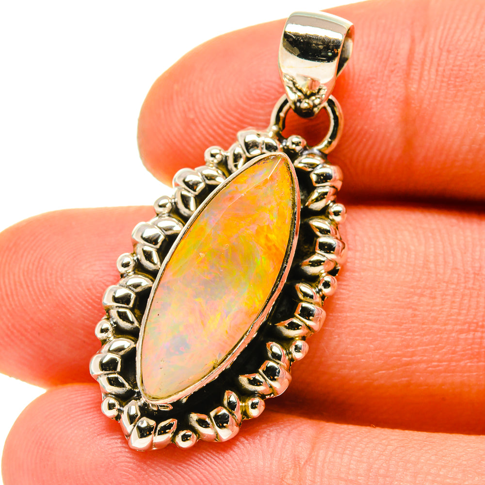 Ethiopian Opal Pendants handcrafted by Anasilvercos - PD759923