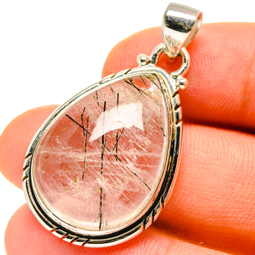Tourmalinated Quartz Pendants handcrafted by Anasilvercos - PD759924