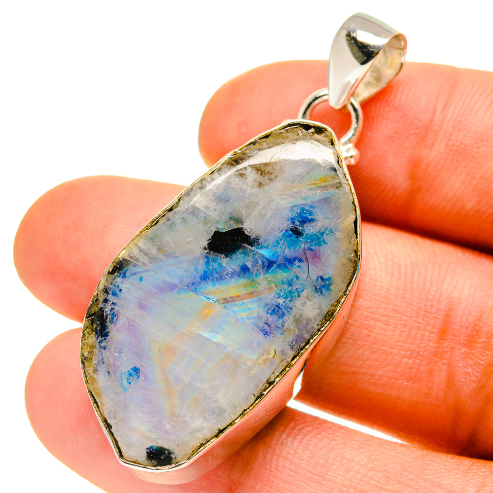 Rainbow Moonstone Pendants handcrafted by Anasilvercos - PD759927