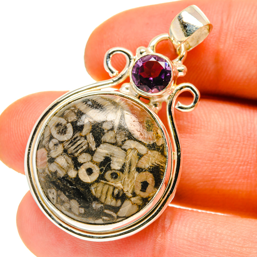 Crinoid Fossil Pendants handcrafted by Anasilvercos - PD759933