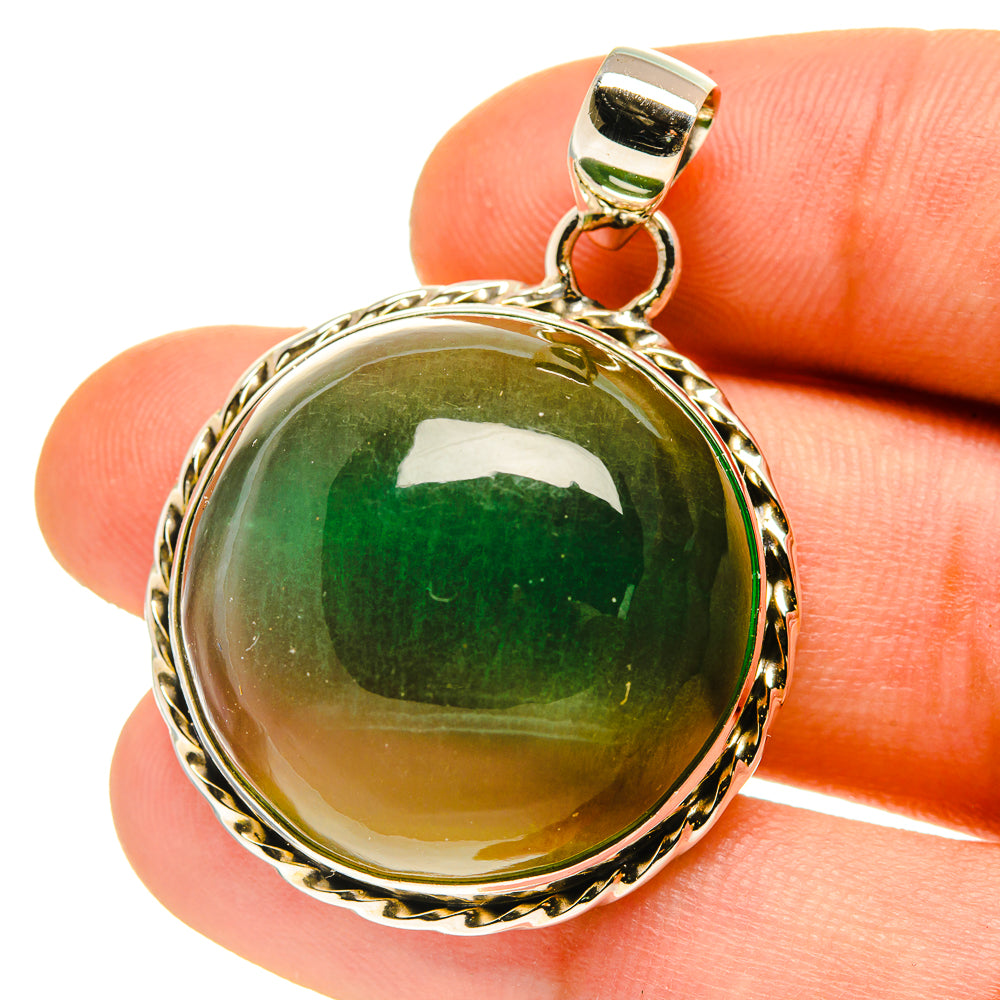 Green Fluorite Pendants handcrafted by Anasilvercos - PD759934