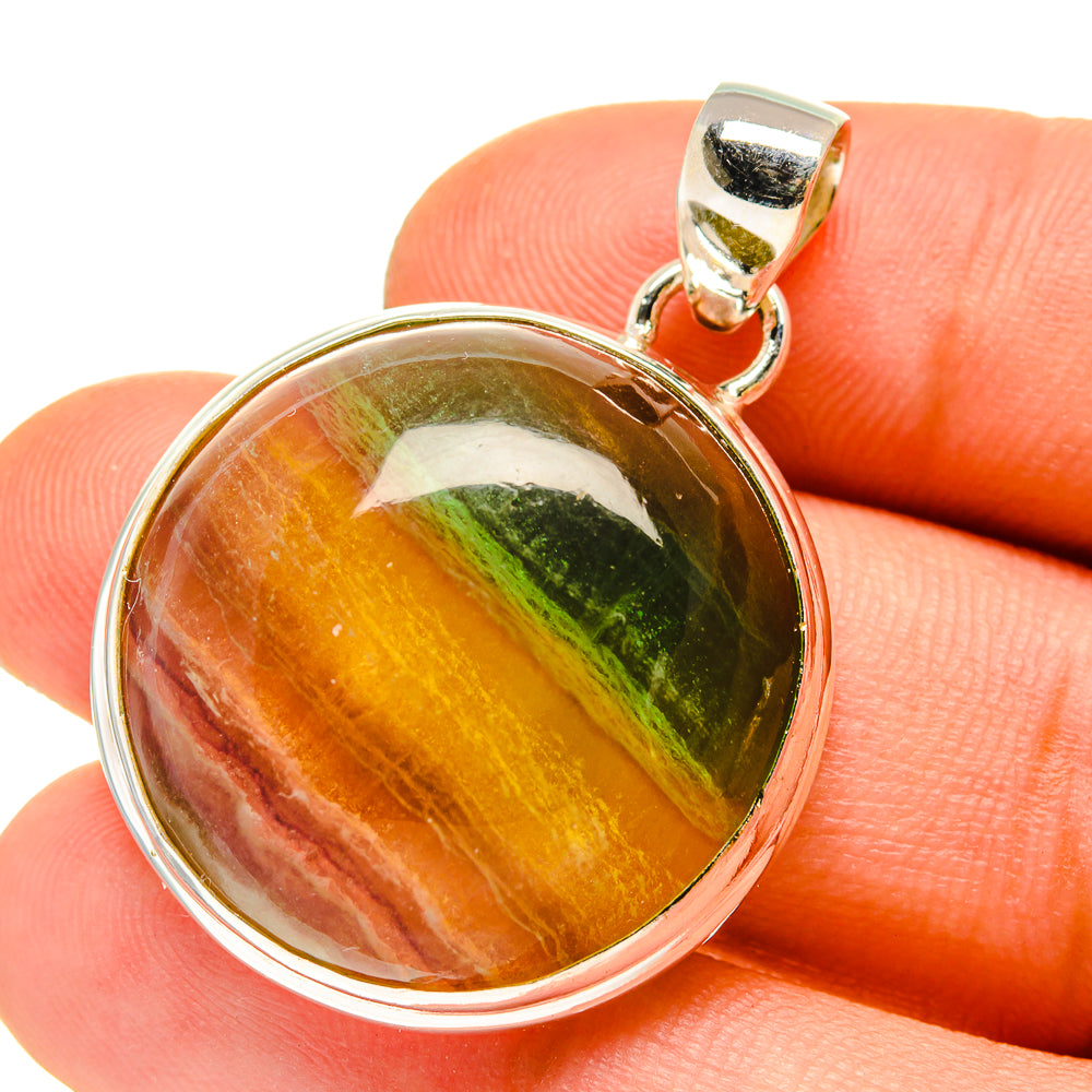 Green Fluorite Pendants handcrafted by Anasilvercos - PD759938