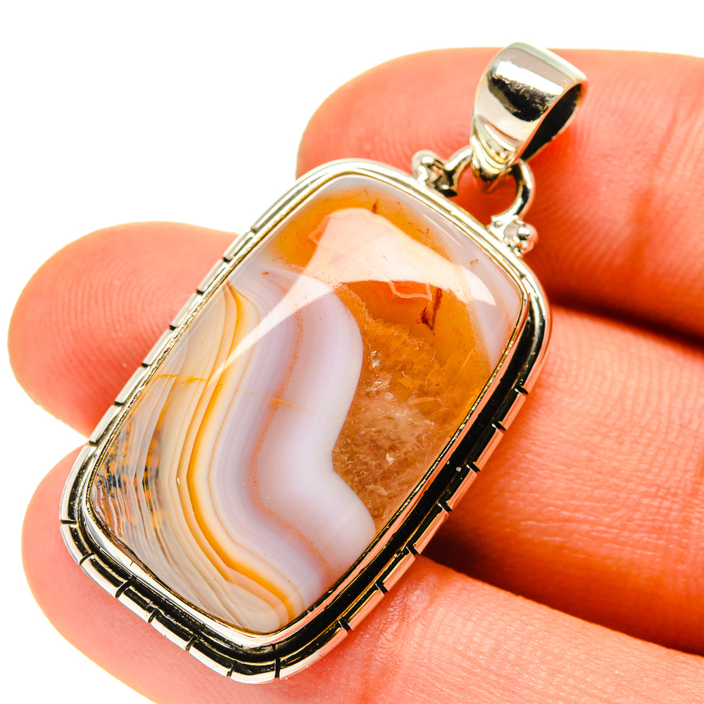 Botswana Agate Pendants handcrafted by Anasilvercos - PD759939