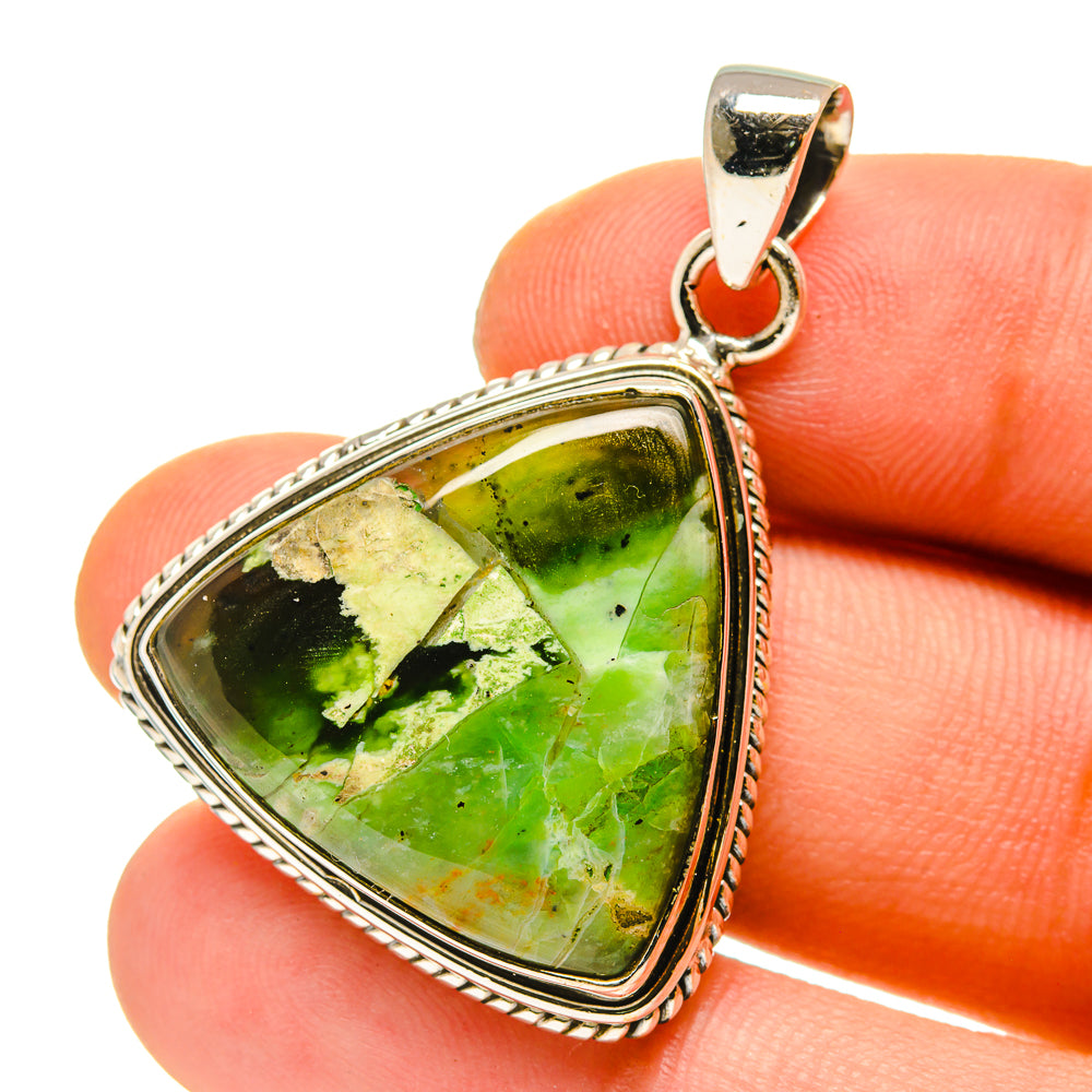 Australian Green Opal Pendants handcrafted by Anasilvercos - PD759944