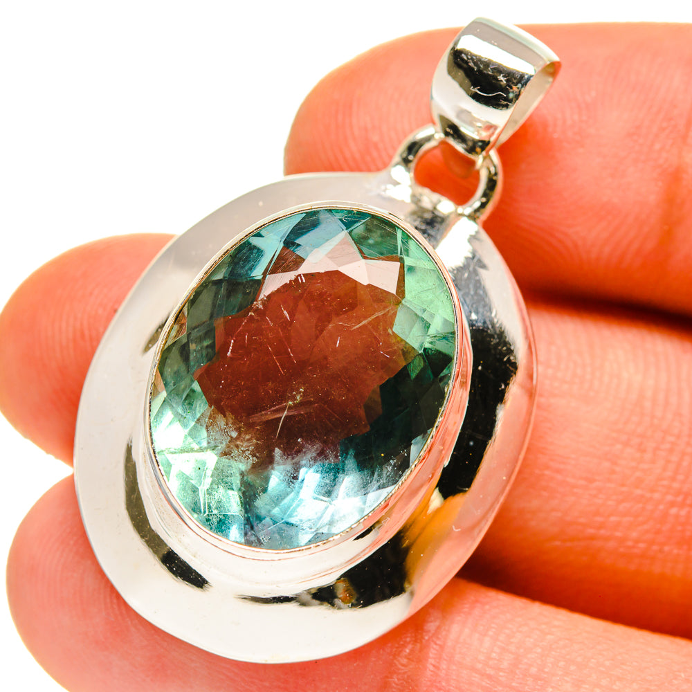 Blue Fluorite Pendants handcrafted by Anasilvercos - PD759965