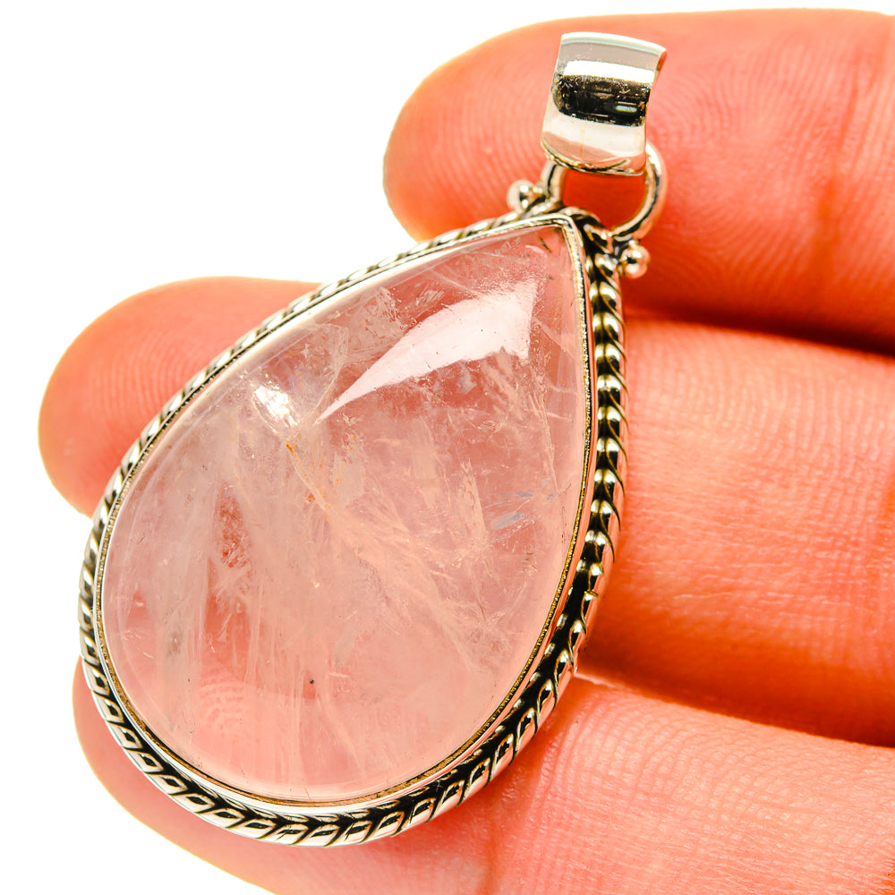 Rose Quartz Pendants handcrafted by Anasilvercos - PD759971
