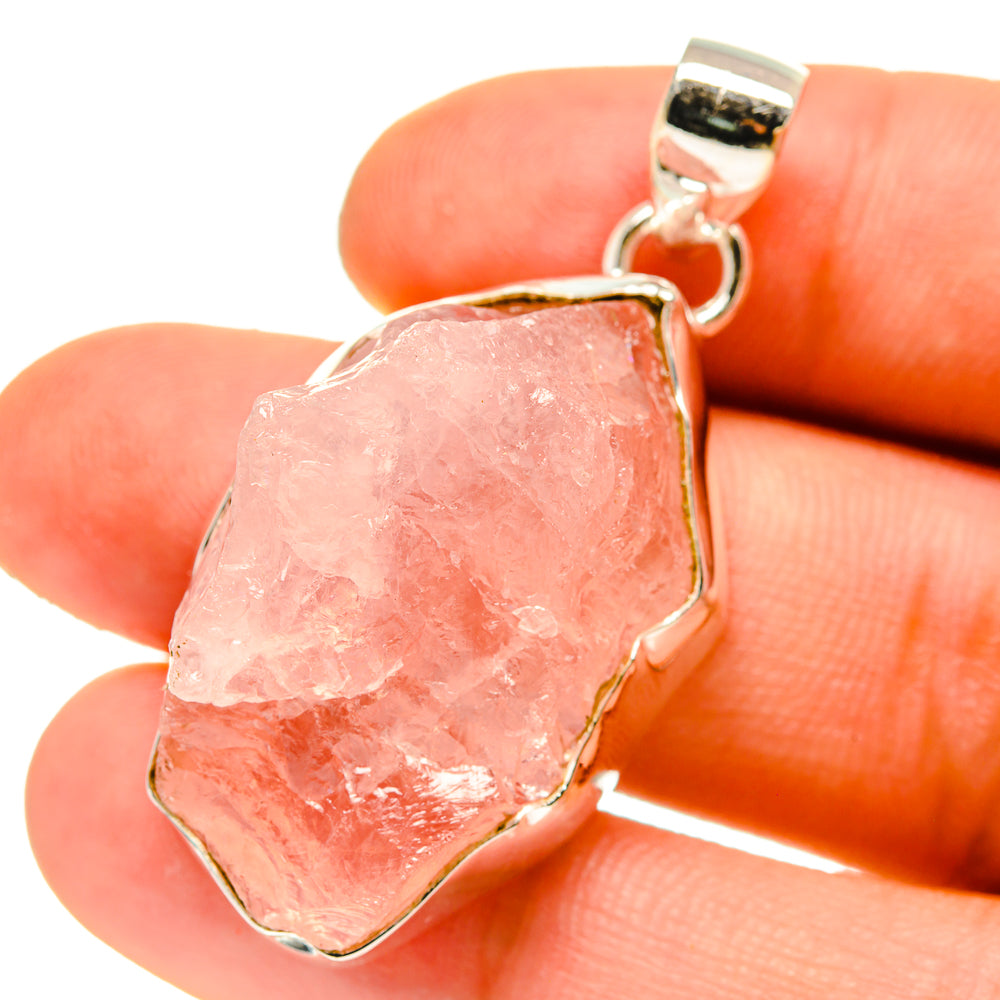 Rose Quartz Pendants handcrafted by Anasilvercos - PD759976