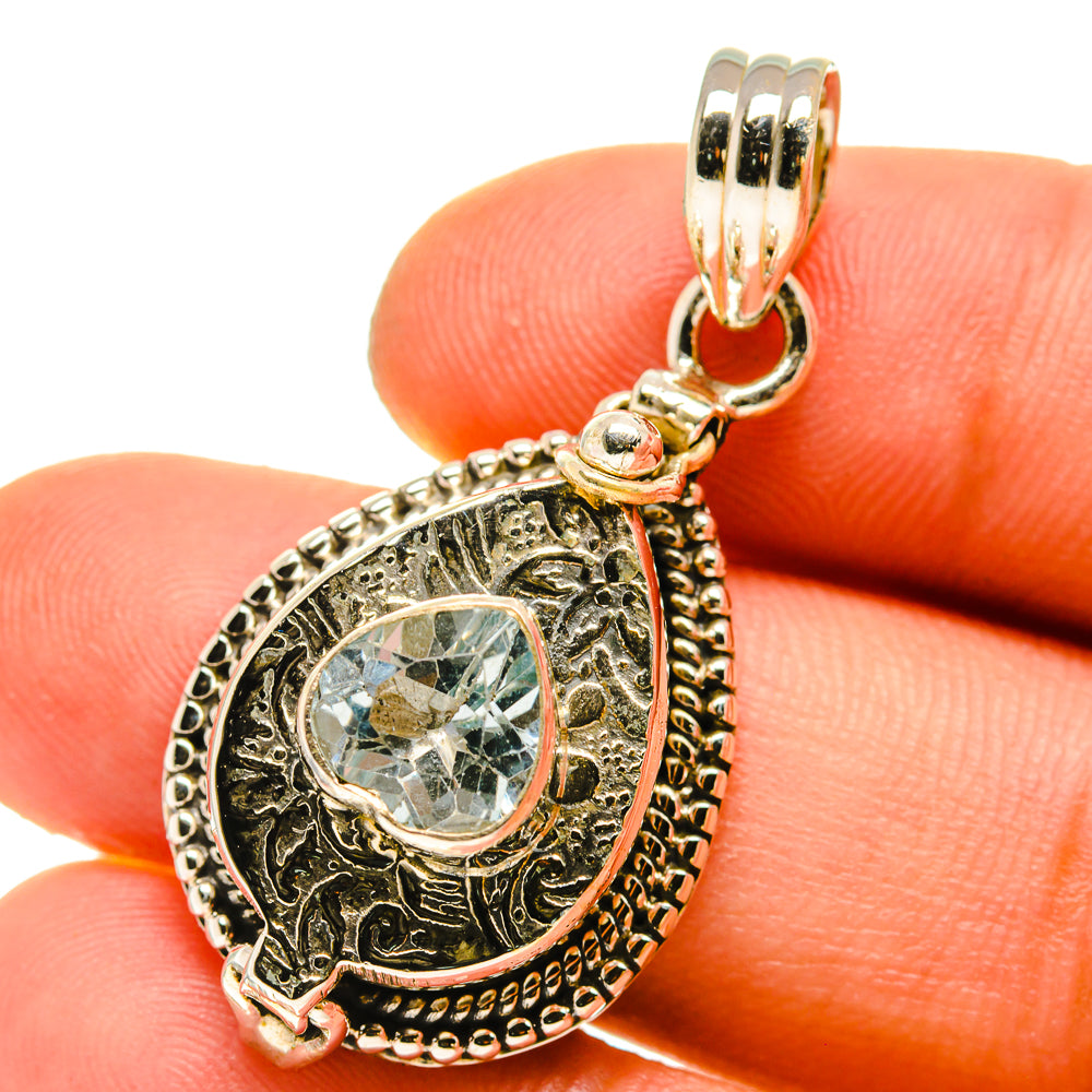 Blue Topaz Pendants handcrafted by Anasilvercos - PD759977