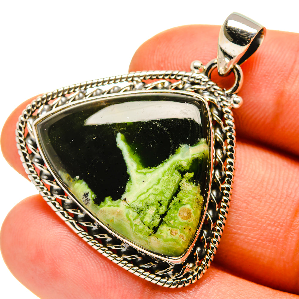 Australian Green Opal Pendants handcrafted by Anasilvercos - PD759985