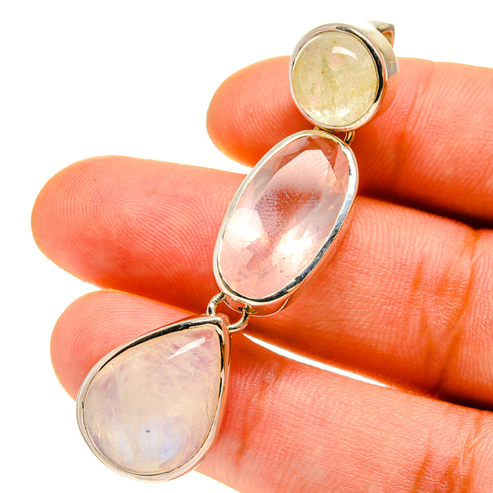 Rainbow Moonstone Pendants handcrafted by Anasilvercos - PD759997