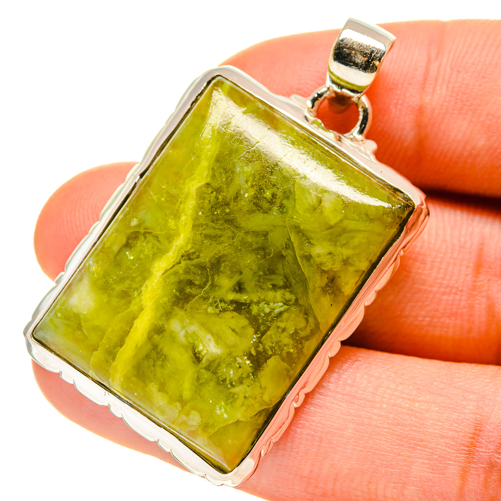 African Green Opal Pendants handcrafted by Anasilvercos - PD759999