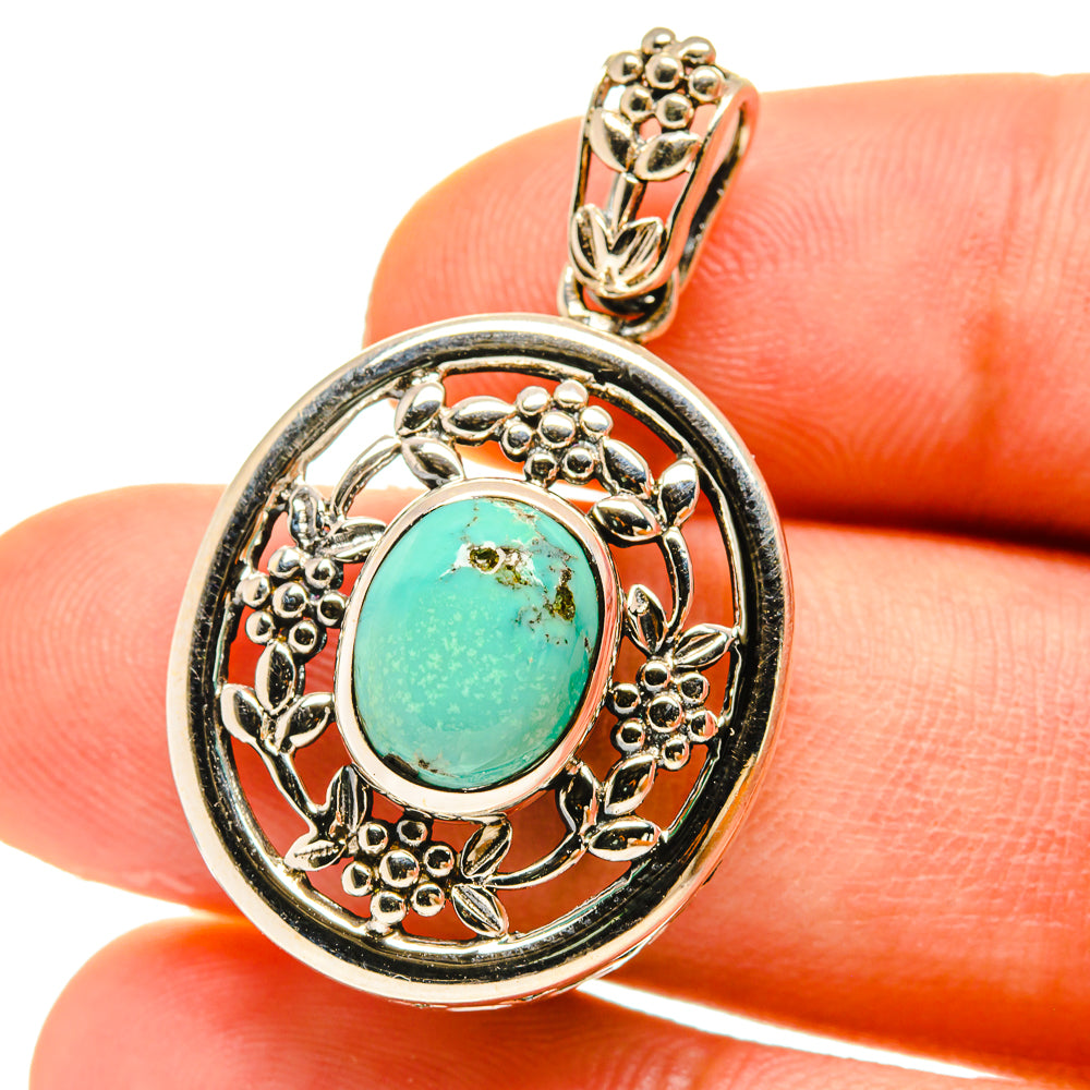 Tibetan Turquoise Pendants handcrafted by Anasilvercos - PD760021
