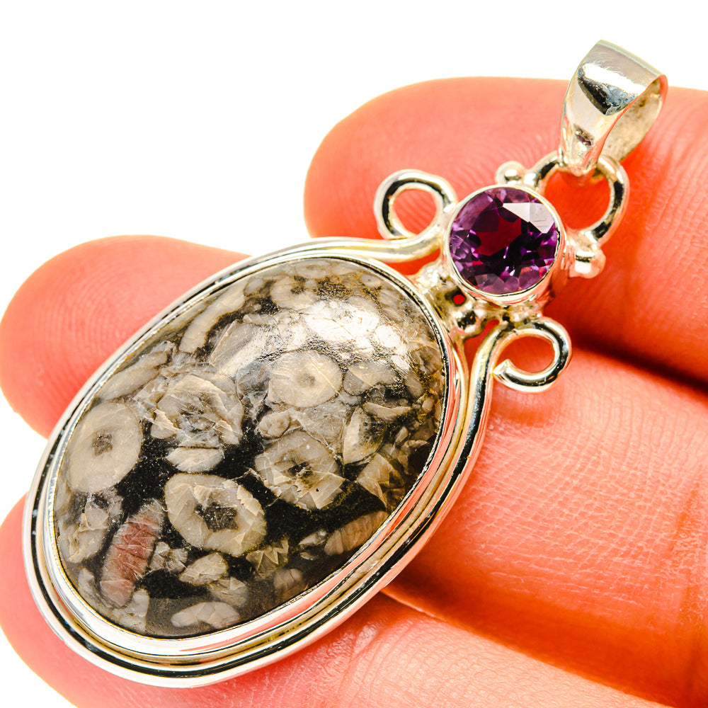 Crinoid Fossil Pendants handcrafted by Anasilvercos - PD760037