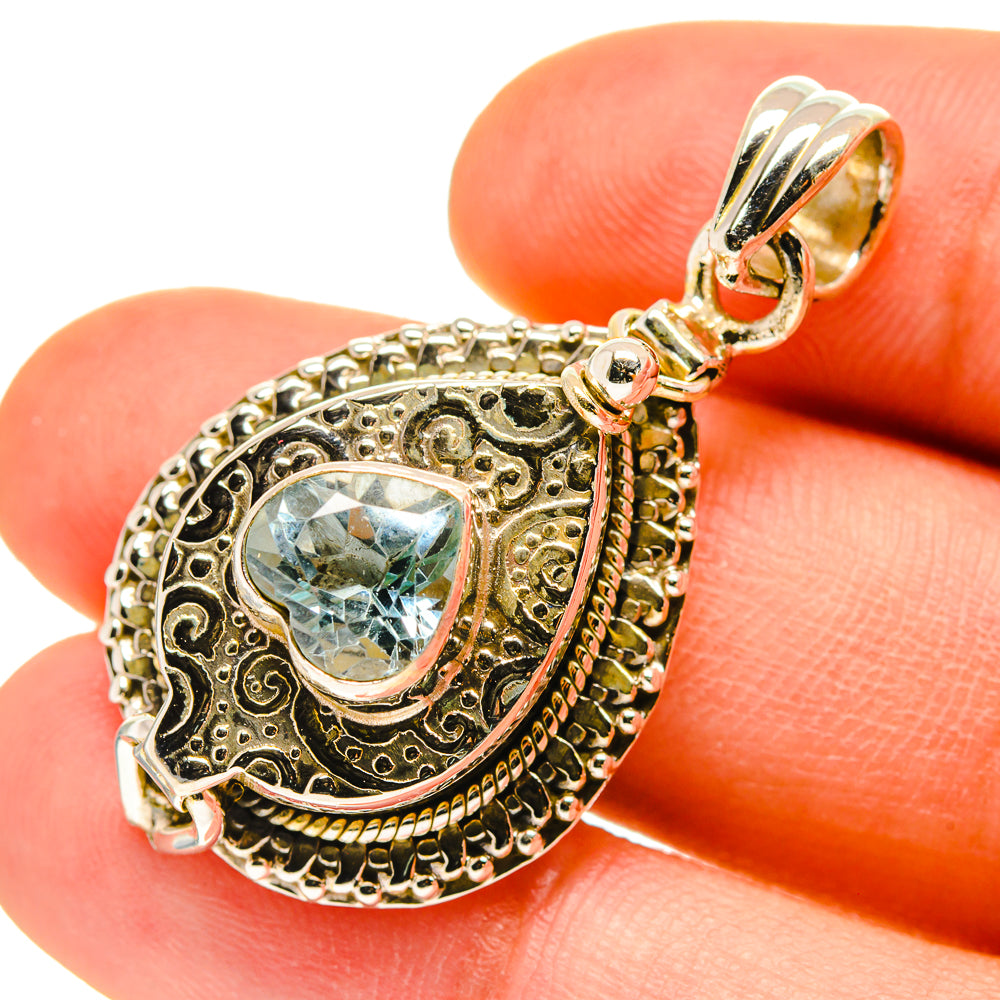 Blue Topaz Pendants handcrafted by Anasilvercos - PD760043