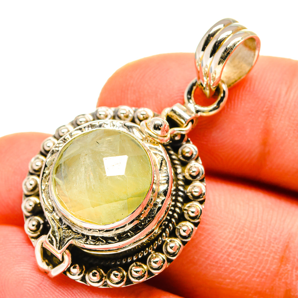 Prehnite Pendants handcrafted by Anasilvercos - PD760044