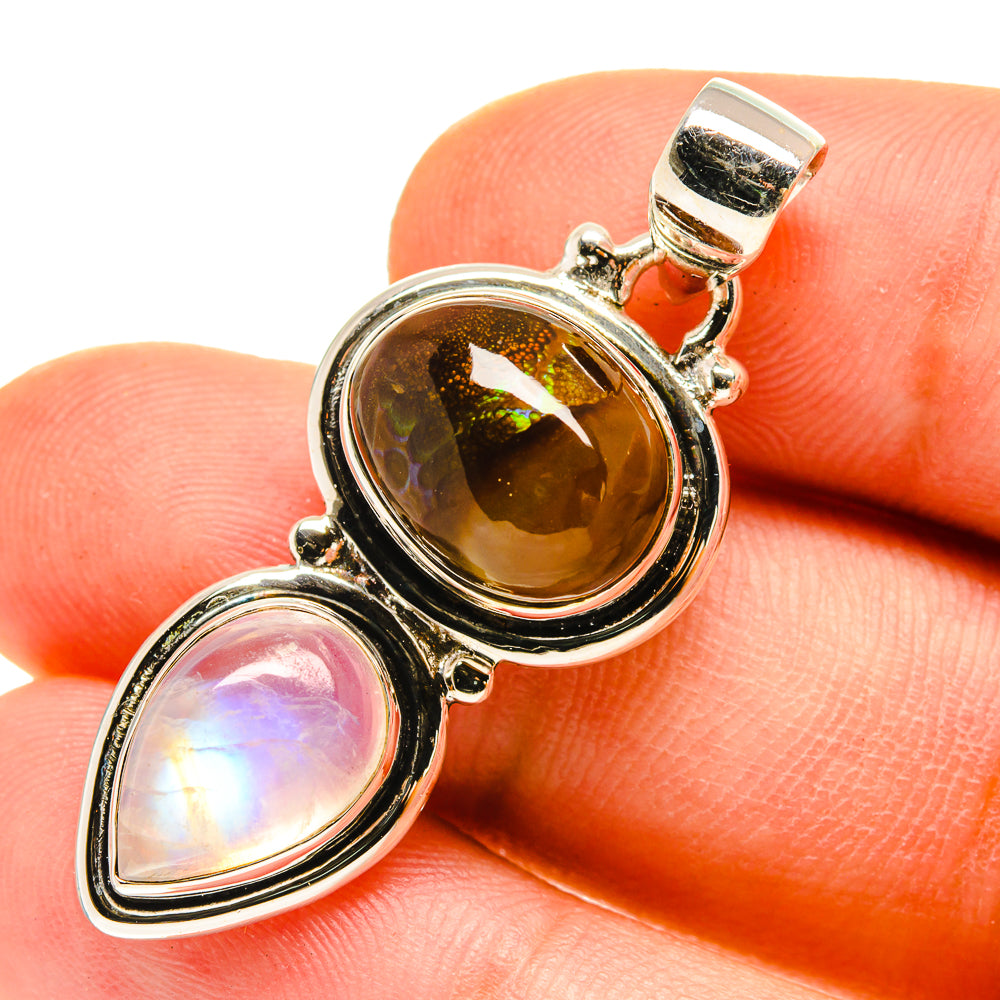Mexican Fire Agate Pendants handcrafted by Anasilvercos - PD760048