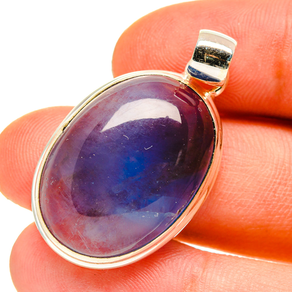 Blue Fluorite Pendants handcrafted by Anasilvercos - PD760054