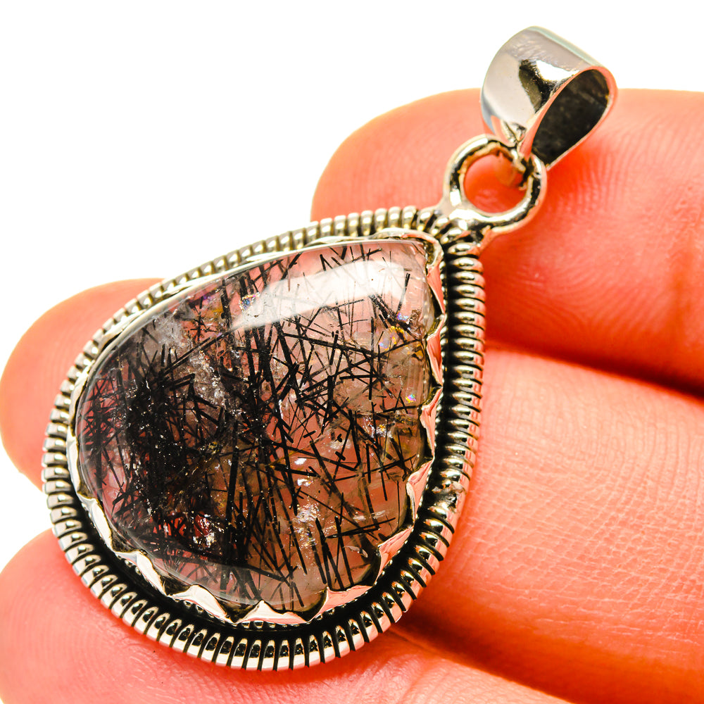 Tourmalinated Quartz Pendants handcrafted by Anasilvercos - PD760056