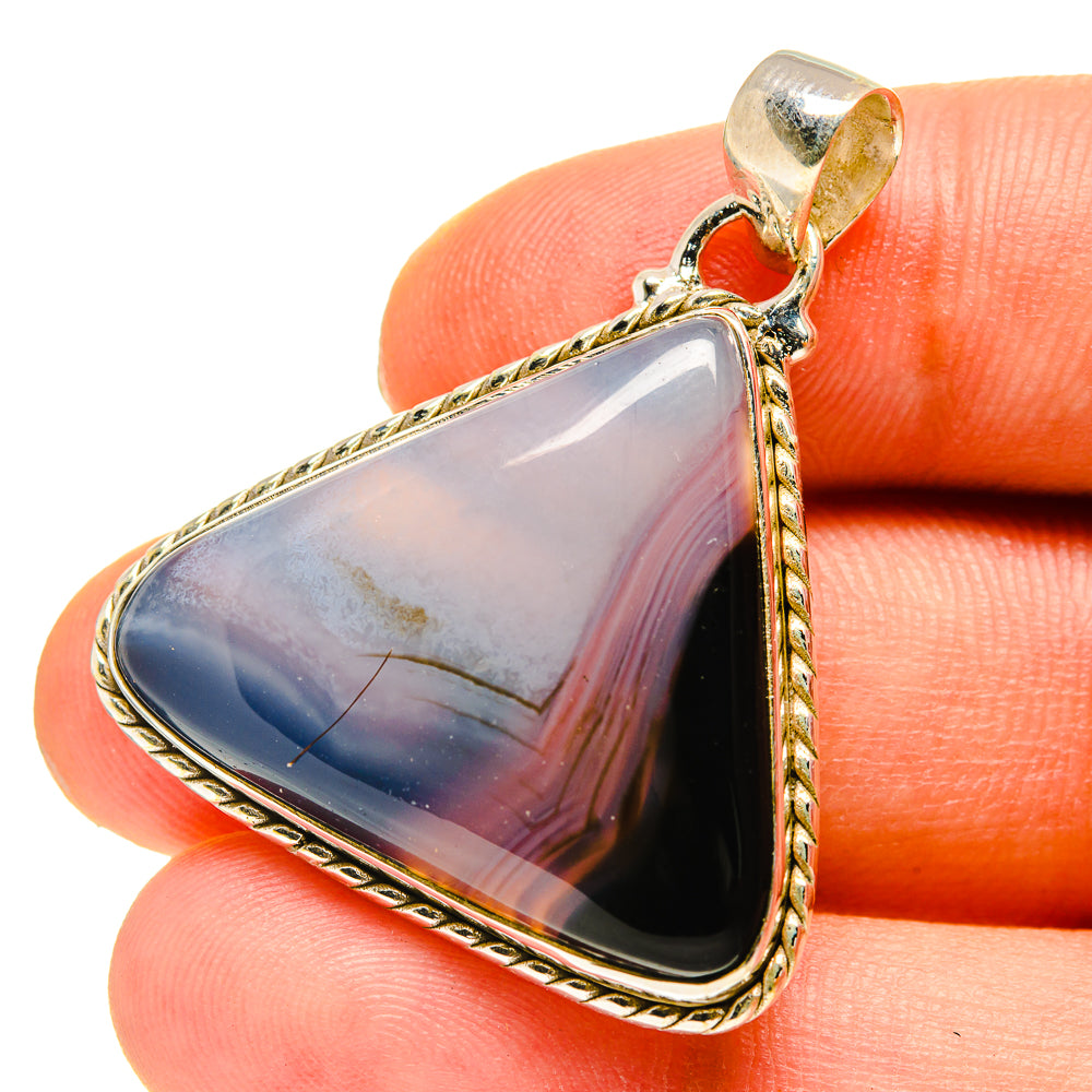 Botswana Agate Pendants handcrafted by Anasilvercos - PD760068