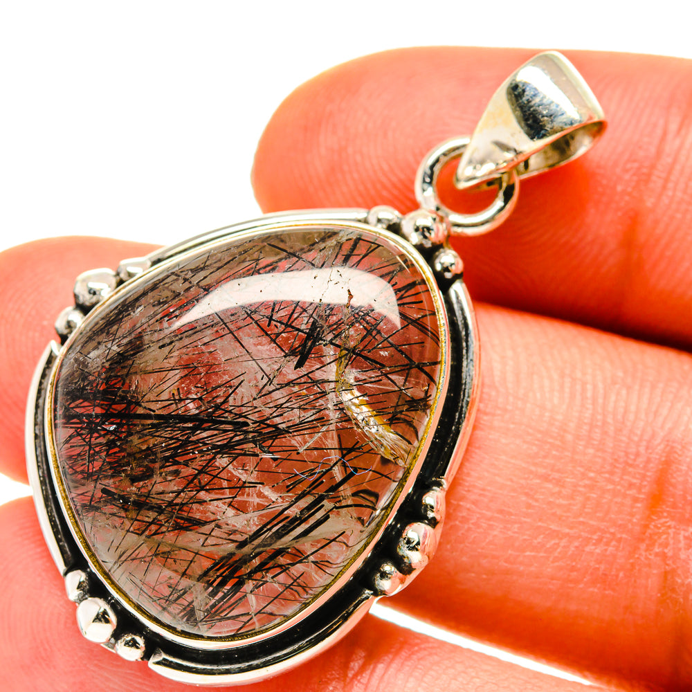 Tourmalinated Quartz Pendants handcrafted by Anasilvercos - PD760074