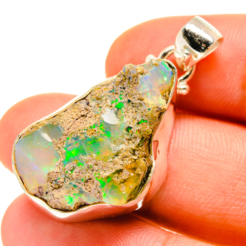 Ethiopian Opal Pendants handcrafted by Anasilvercos - PD760086