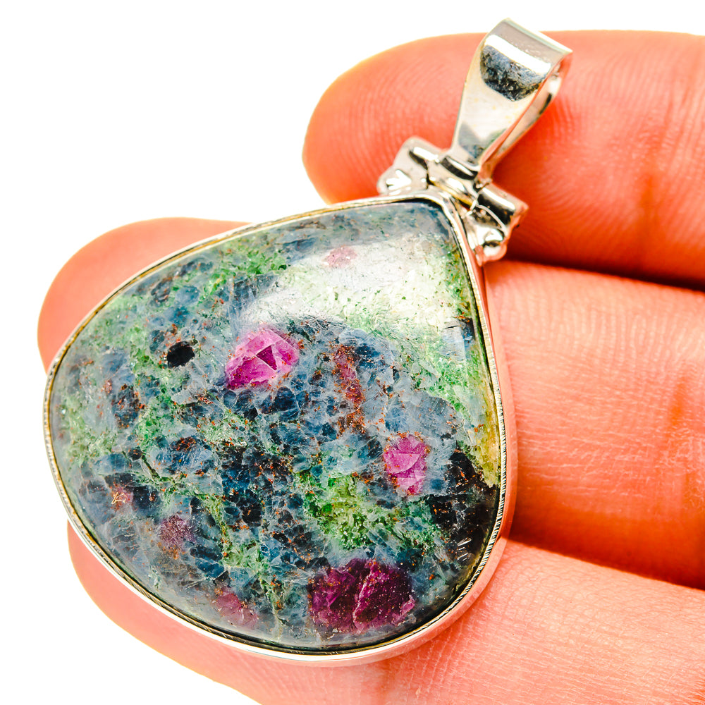 Ruby Fuchsite Pendants handcrafted by Anasilvercos - PD760094