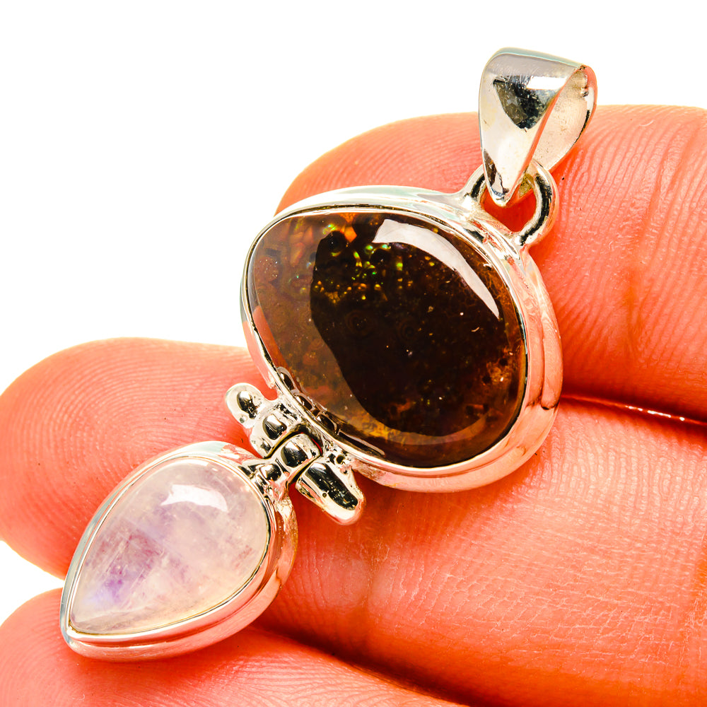 Mexican Fire Agate Pendants handcrafted by Anasilvercos - PD760104