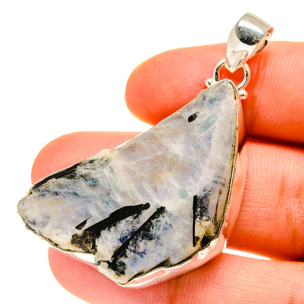 Rainbow Moonstone Pendants handcrafted by Anasilvercos - PD760131