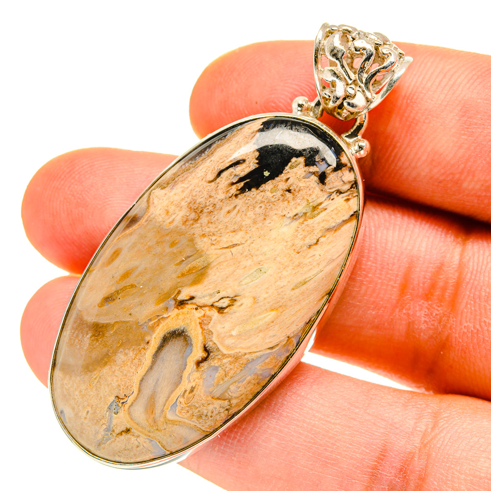 Peanut Wood Jasper Pendants handcrafted by Anasilvercos - PD760142
