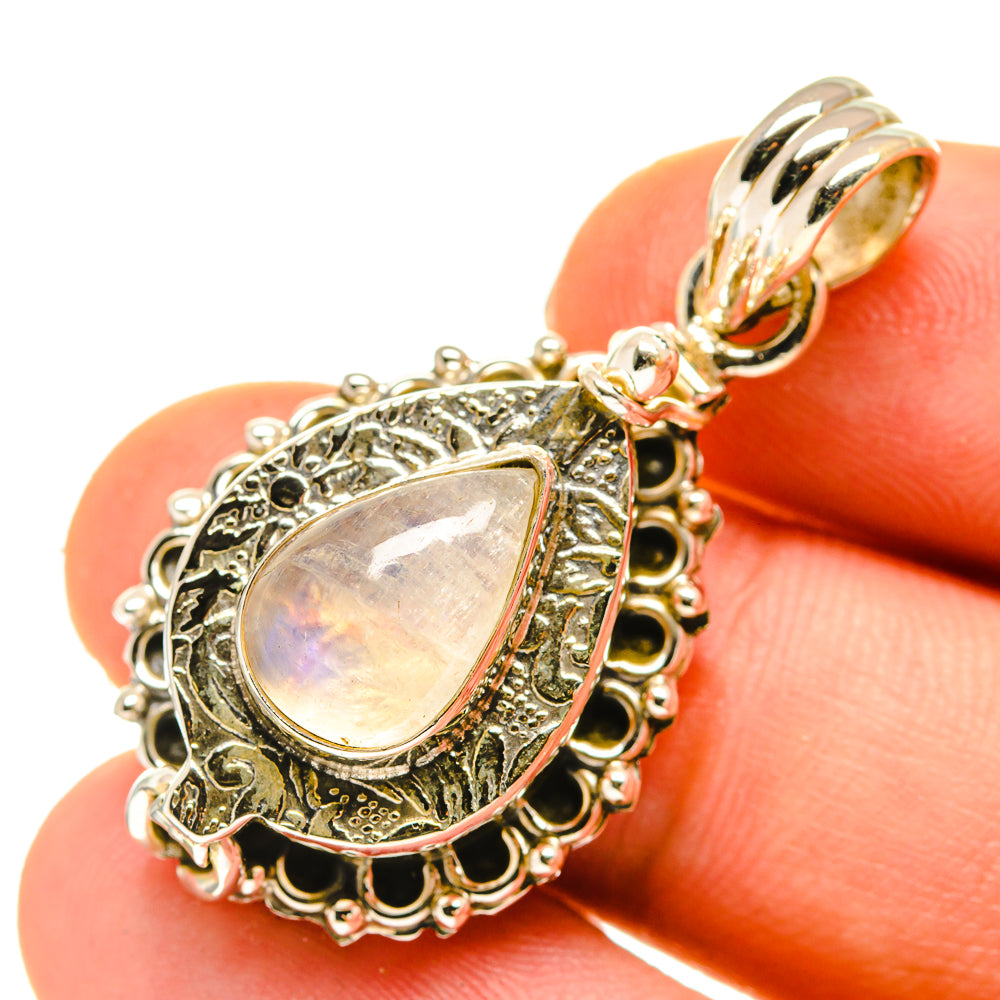Rainbow Moonstone Pendants handcrafted by Anasilvercos - PD760157