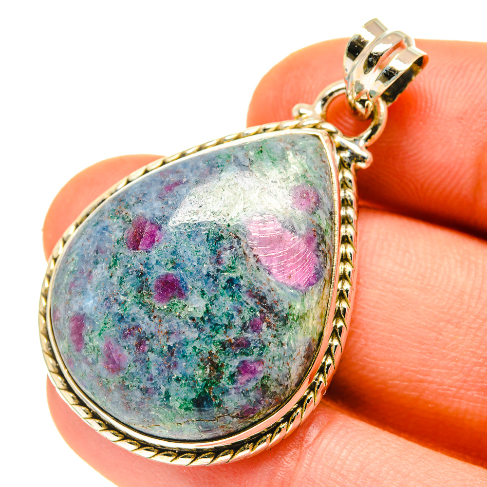 Ruby Fuchsite Pendants handcrafted by Anasilvercos - PD760161