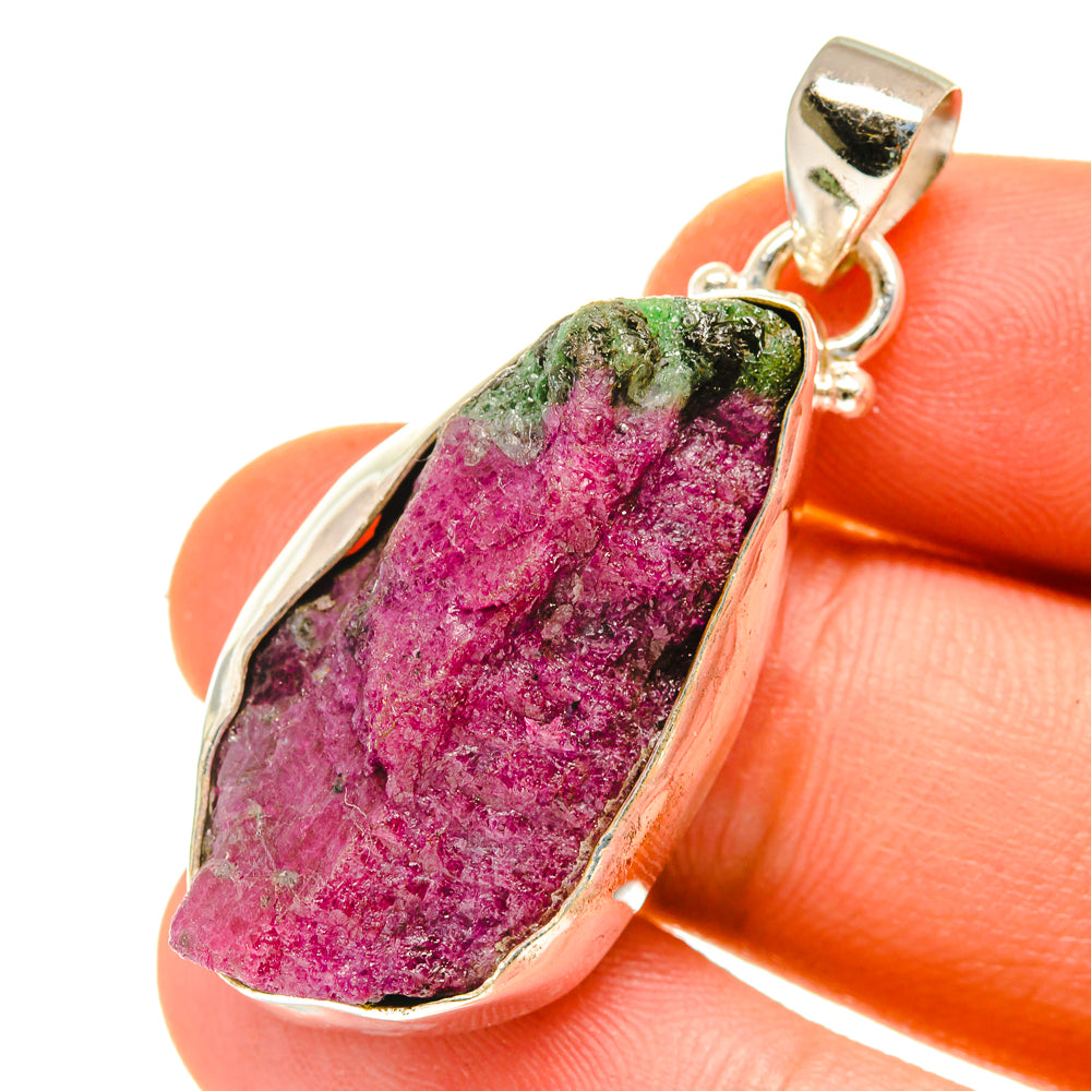 Ruby Zoisite Pendants handcrafted by Anasilvercos - PD760165