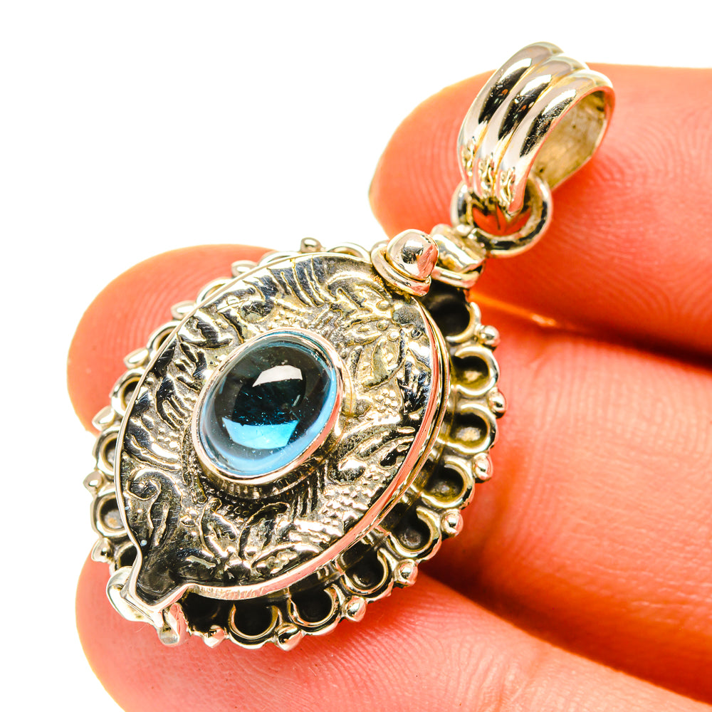 Blue Fluorite Pendants handcrafted by Anasilvercos - PD760170