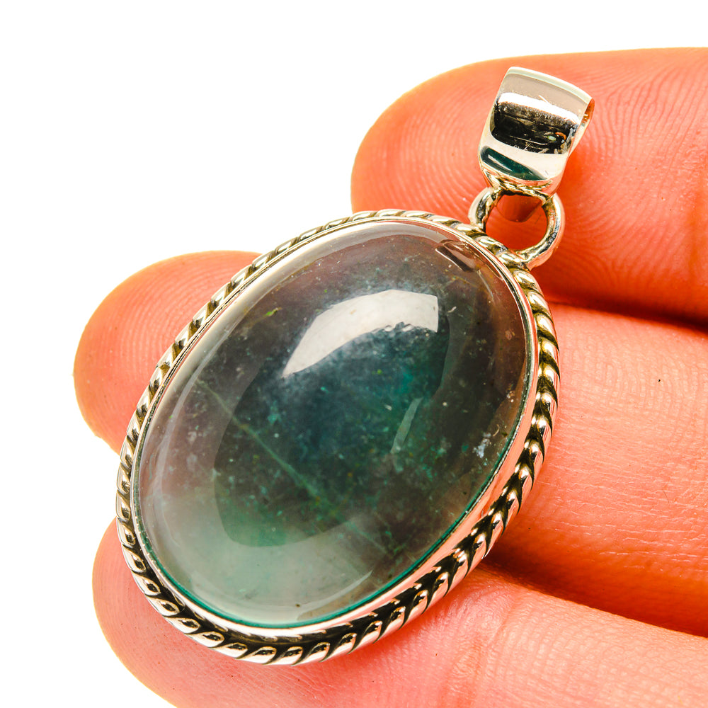 Green Fluorite Pendants handcrafted by Anasilvercos - PD760172