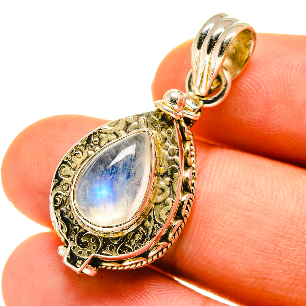 Rainbow Moonstone Pendants handcrafted by Anasilvercos - PD760175