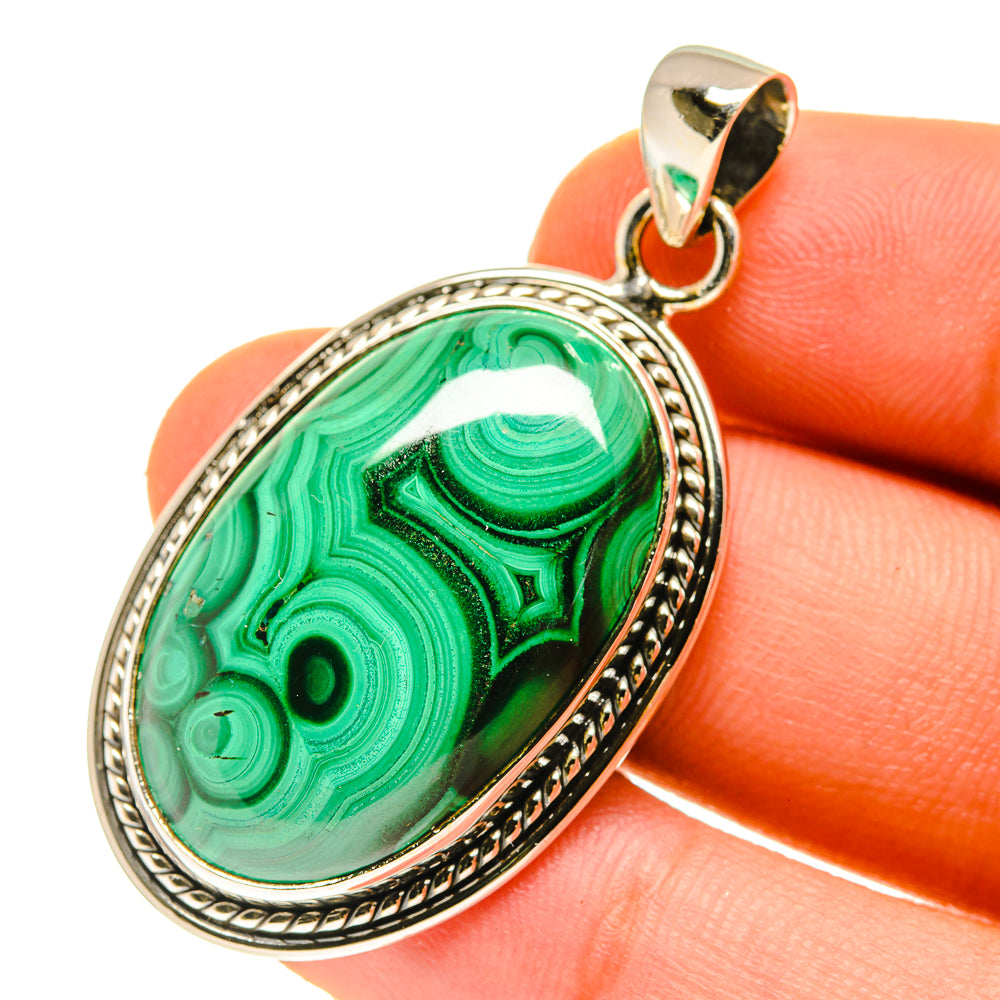 Malachite Pendants handcrafted by Anasilvercos - PD760177