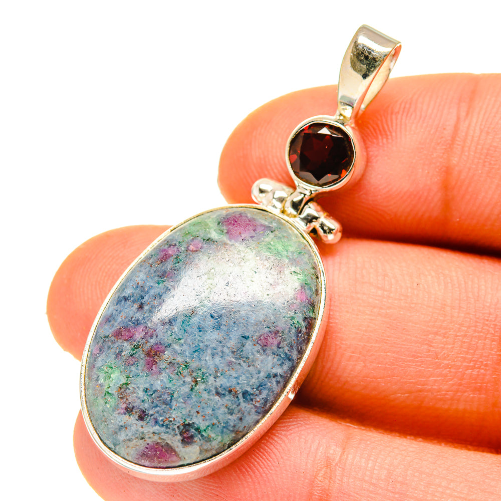 Ruby Fuchsite Pendants handcrafted by Anasilvercos - PD760179